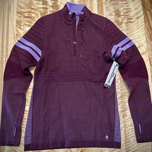 Smartwool Intraknit Merino Tech 1/4 Zip XS Eggplant